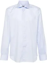 Corneliani Cotton Shirt In Blue