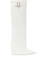 Courrèges Astro Leather Boots In White