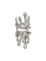 Cult Gaia Odeya Sculptural Splash Open Cocktail Ring In Silver