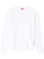 Diesel S-mart-bigoval Sweatshirt In White