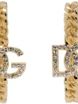 Dolce & Gabbana Gold Dg Logo Earrings In Zoo00 Oro