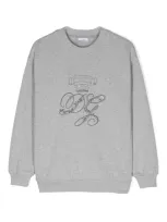 Dolce & Gabbana Kids' Logo-embroidered Sweatshirt In Grey