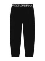 Dolce & Gabbana Kids' Logo Leggings In Black