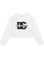 Dolce & Gabbana Kids' Logo Print Sweatshirt In White