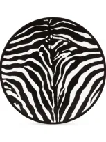 Dolce & Gabbana Porcelain Zebra Charger Plate In Black