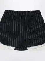 Dou Dou Kids' Navy Blue Pinstripe Grace Skirt