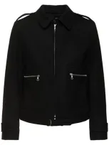 Dries Van Noten Giacca Con Zip Verona In Black