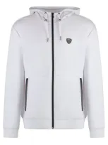 Ea7 Emporio Armani Logo Patch Zip In White