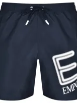 Ea7 Emporio Armani Logo Swim Shorts Navy