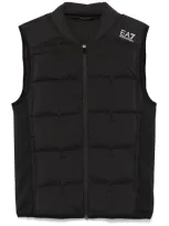 Ea7 Logo-print Gilet In Black