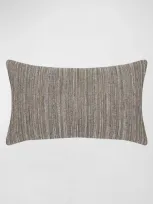 Elaine Smith Luxe Stripe Lumbar Pillow In Pewter