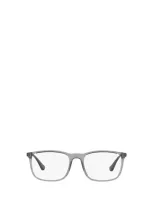 Emporio Armani Eyeglasses In Shiny Transparent Grey