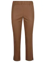 Enes Leather Trousers In Camel