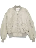 Entire Studios Broad Bomber Jacket In Grey