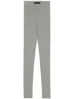 Essentials High-waisted Ribbed Leggings In Grey