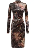 Etro Printed Chenille Midi Dress