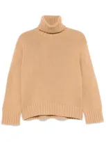 Fabiana Filippi Wool And Silk Blend Turtleneck Sweater In Blue