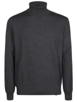 Fay Turtle Neck Sweater In Lead