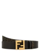 Fendi Man Belt Logo Ff In Multicolor