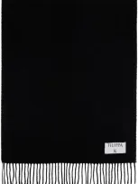 Filippa K Black Cashmere Blend Scarf In 1433 Black