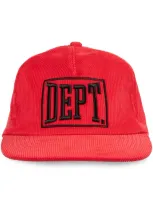 Gallery Dept. Gallery Dept Mens Red Gym Logo-embroidered Cotton Cap