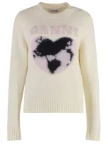 Ganni Sweaters In Beige