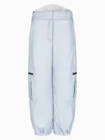 Giorgio Armani Neve Padded Trousers In Pearlescent Fabric In White