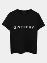 Givenchy Kids' Boy's Contrast Logo-print T-shirt In Black