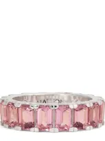 Hatton Labs Sterling Silver Wraparound Baguette Ring In Pink