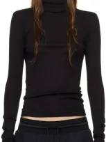 Helmut Lang Black Embroidered-logo Turtleneck In Black - 001