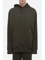 Helmut Lang Oversize Mega Zip Hoodie In Seaweed