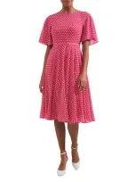 Hobbs London Eleanor Dress In Pink Ivory