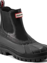 Hunter Sutton Waterproof Duck Boot In Black//black