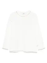 Il Gufo Kids' Lurex-detailing T-shirt In White