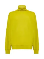 Issey Miyake Homme Plissé  Turtleneck Long In Yellow