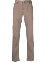 Jacob Cohen Straight-leg Chino Trousers In Brown