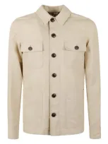 Jacob Cohen Cargo Buttoned Jacket In Neutrals