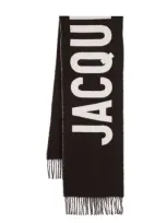 Jacquemus Logo Scarf In Brown