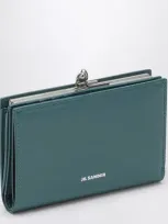 Jil Sander Goji Lagoon Coloured Small Wallet In Blue