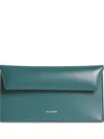 Jil Sander Leather Folded Wallet In Blue