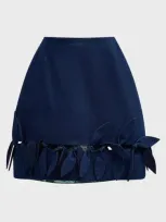 Jonathan Cohen Denim Tie Mini Skirt