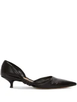 Jw Anderson Women's Pointed Toe Kitten Pumps In Black