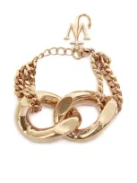 Jw Anderson Logo-detail Chain-link Bracelet In Gold