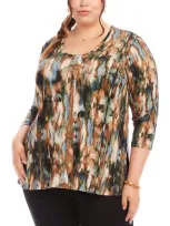 Karen Kane Scoop Neck Tunic In Print