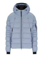 Krakatau Rook Light Blue Hooded Down Jacket