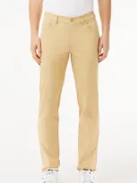 Lacoste Slim Fit Performance Golf Pants In Beige