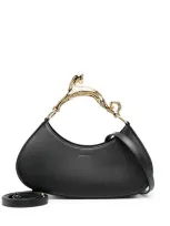 Lanvin Cat Large Leather Tote Bag In Black