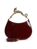 Lanvin Hobo Bag Pm With Cat Handle In Burgundy