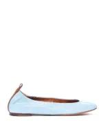 Lanvin Womens Pale Blue Ballerina Leather Ballet Flats