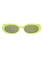 Le Specs Outta Love 51mm Oval Sunglasses In Green